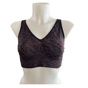 Women’s Stretchy Sports Bra Size M/L Pinstripes Wireless